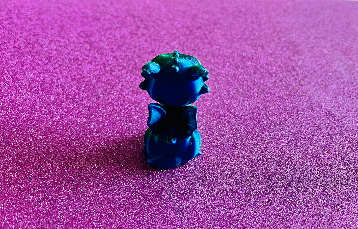 3D Printed Mini Dragon (Greenish Blue)