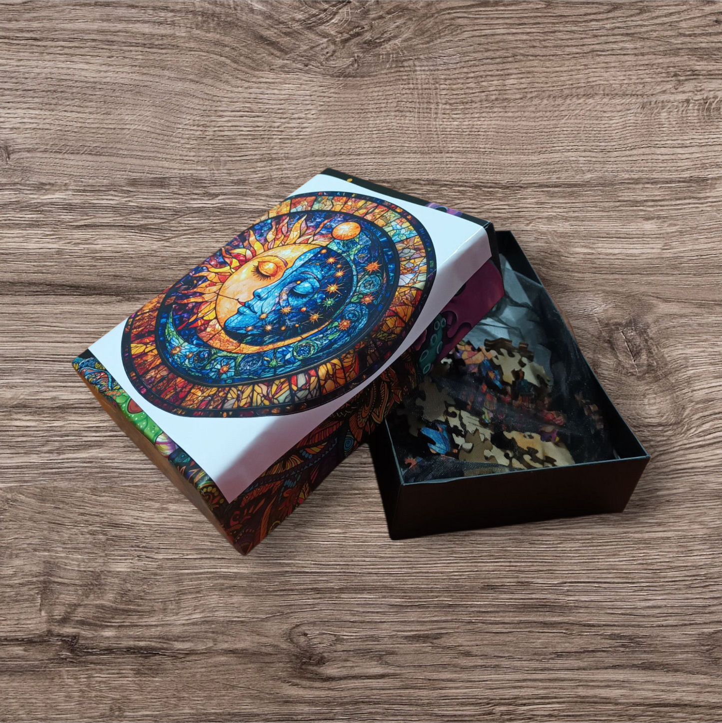 Sun-Moon Wooden Puzzle