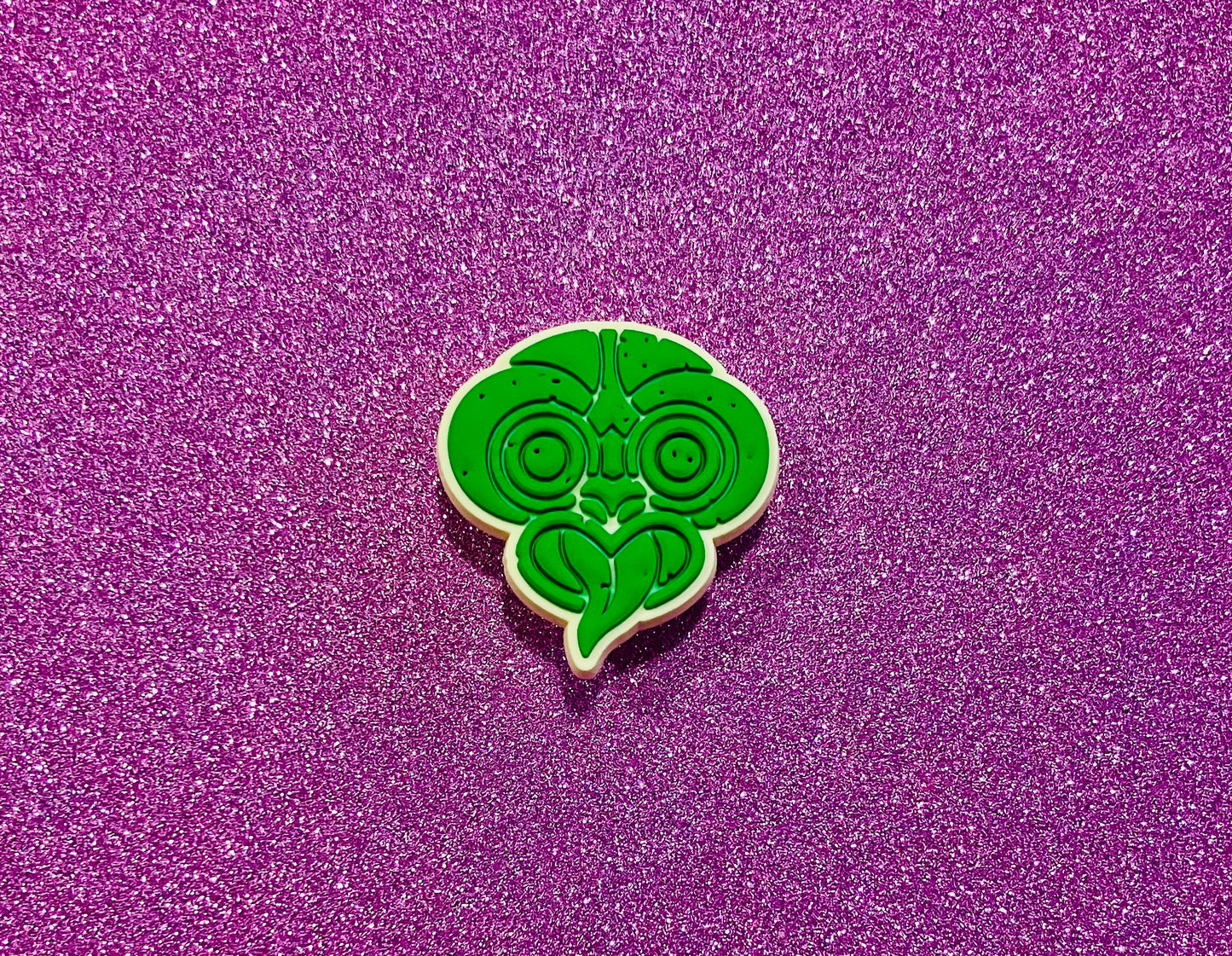 @1 Green Taniwha Shoe Charm