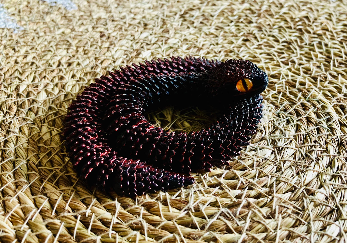 3D Printed Articulated Snake (Brownish Black)