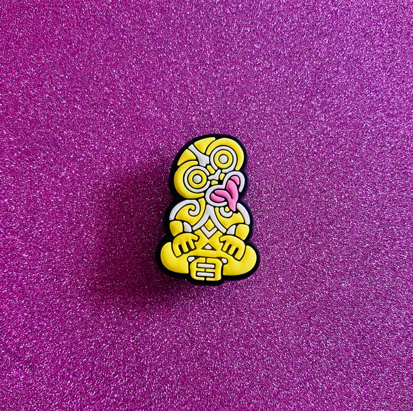 @4 Yellow Tiki Shoe Charm