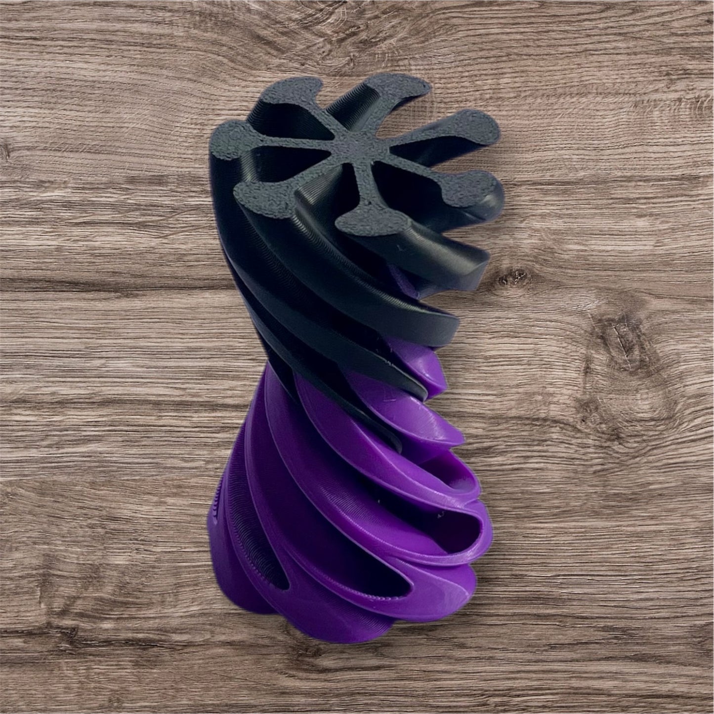 Passthrough/Spiral Cone Fidget (Black and Purple)
