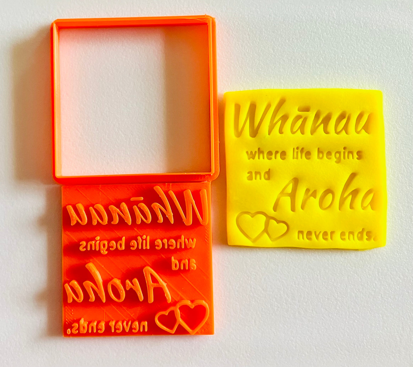 3D Printed Whānau-Aroha Doh/Clay Cutter and Stamp #38
