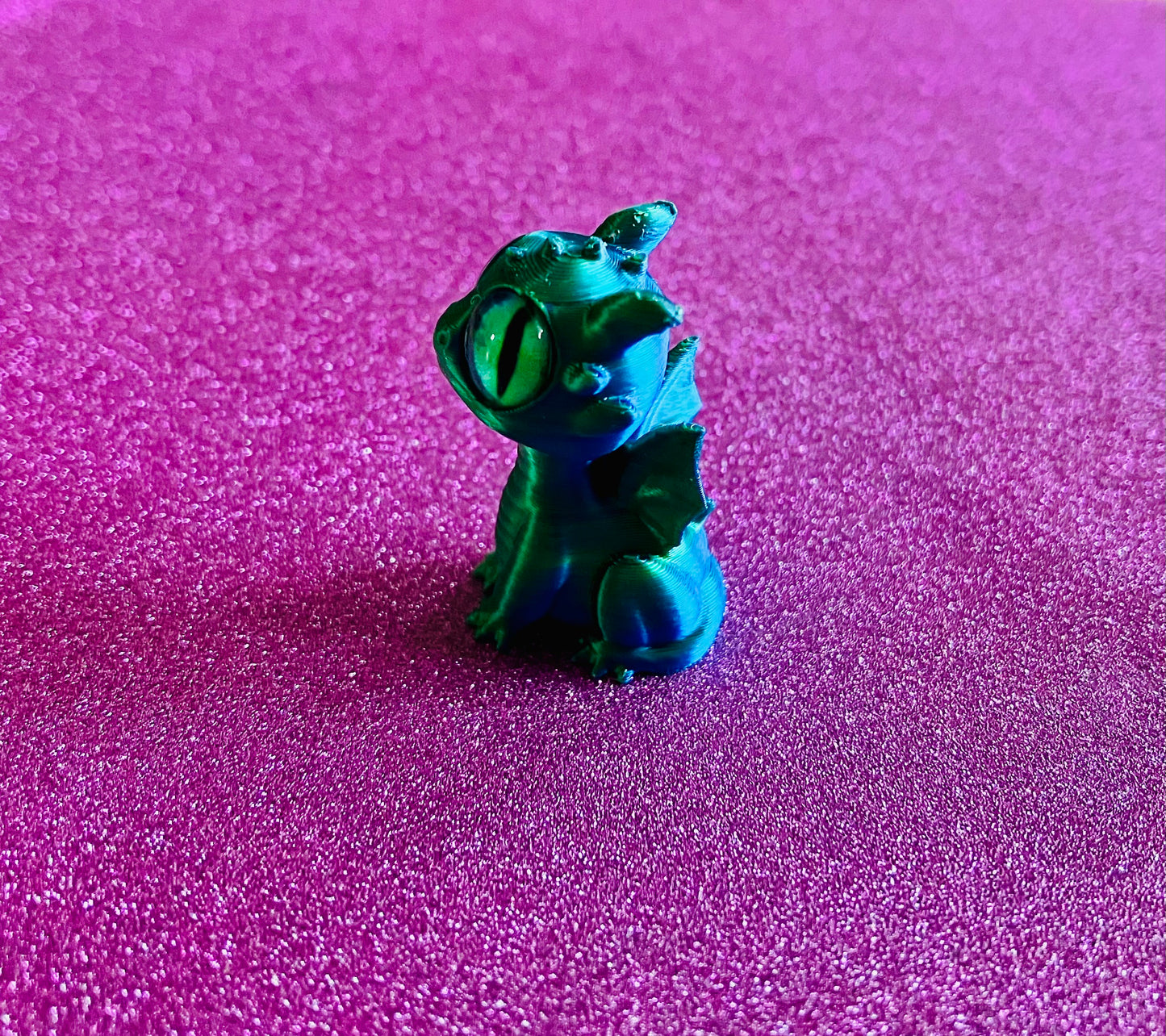 3D Printed Mini Dragon (Greenish Blue)