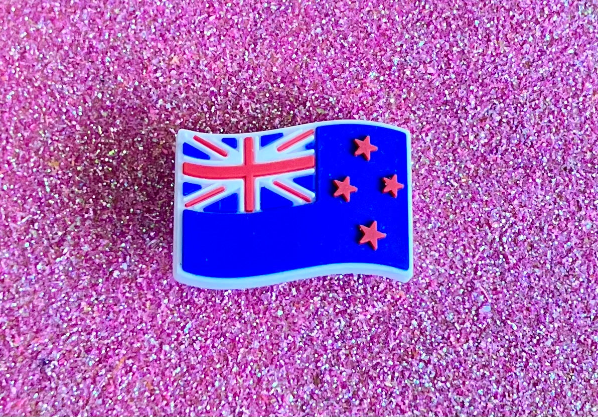 @73 New Zealand Flag Shoe Charm