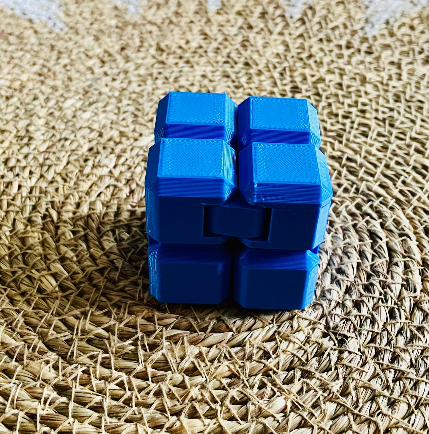 3D Printed Infinity Fidget Cube (Blue)