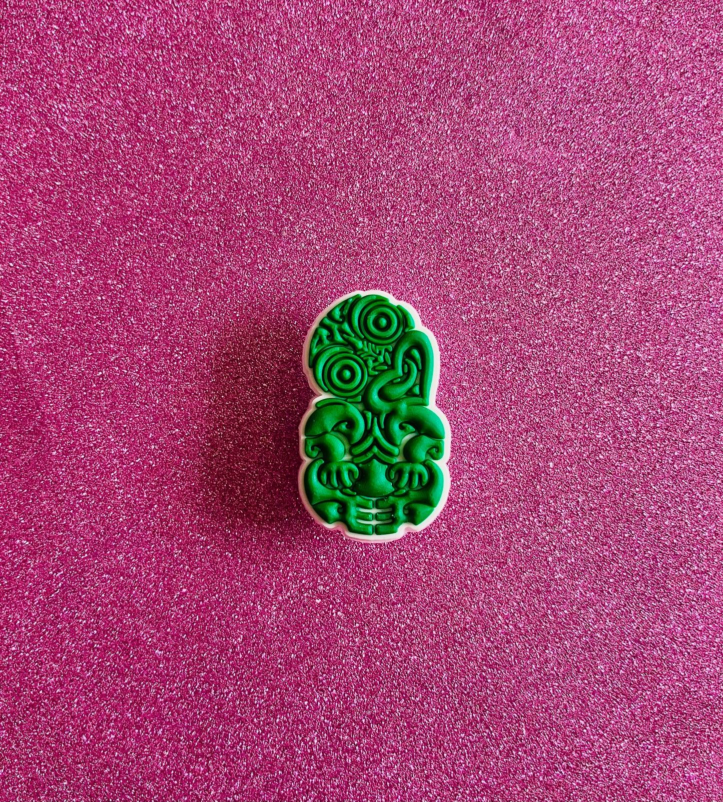 @81 Green Tiki Shoe Charm