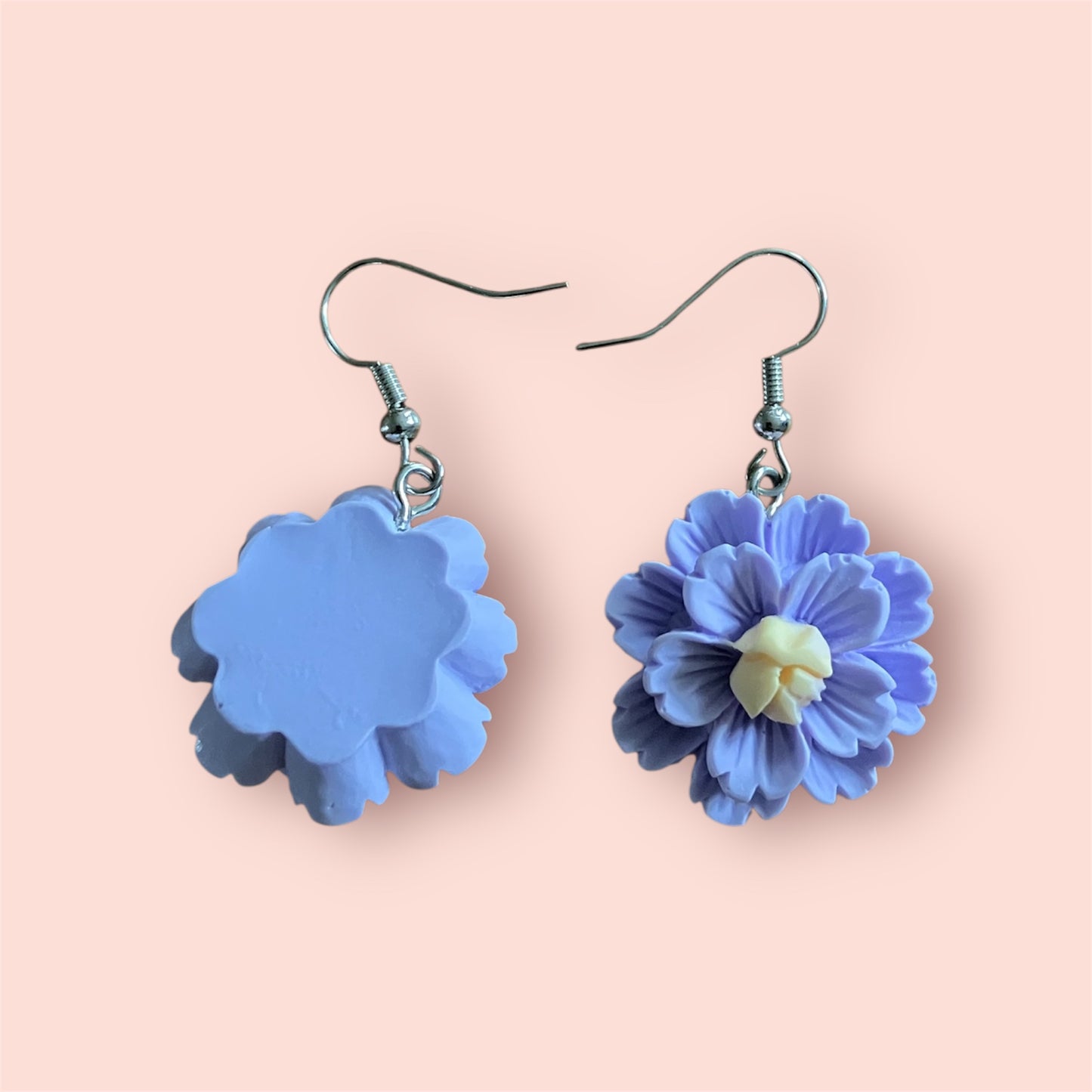 Purple Flower Earrings