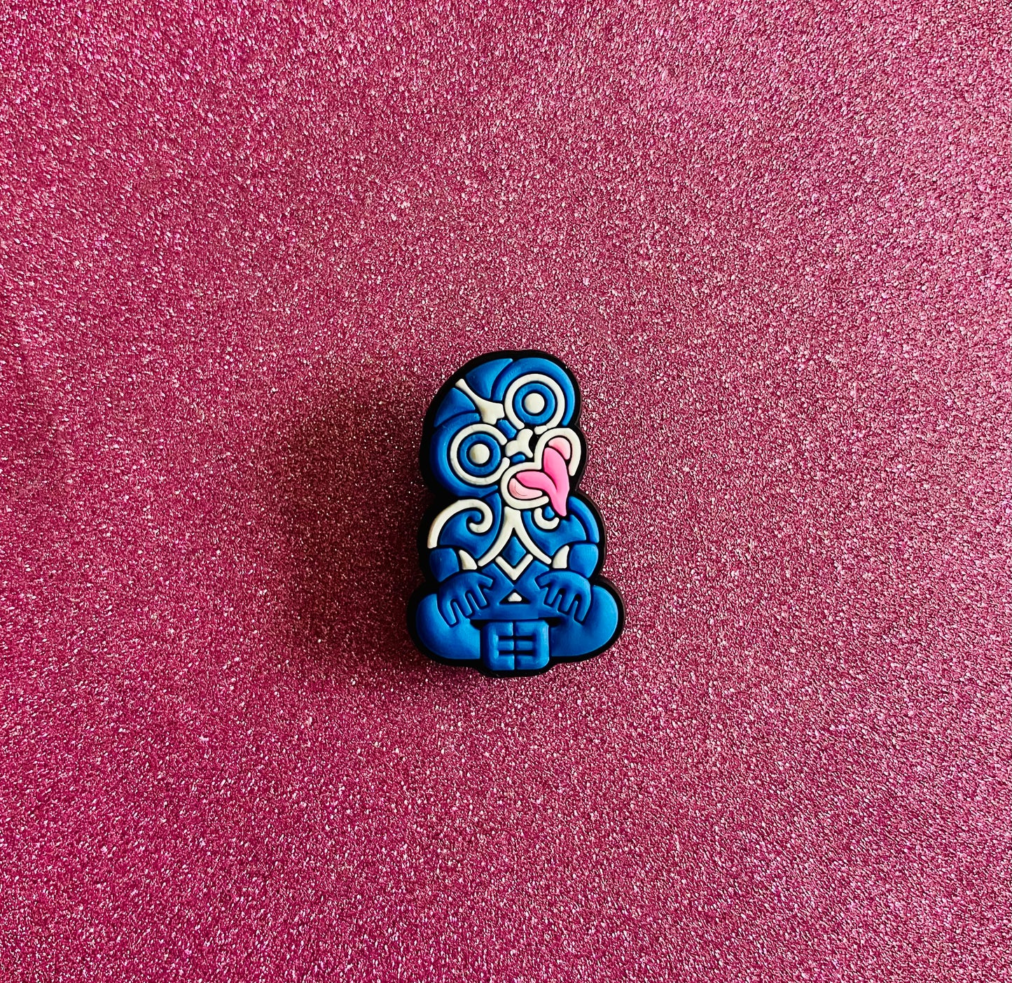 @82 Blue Tiki Shoe Charm