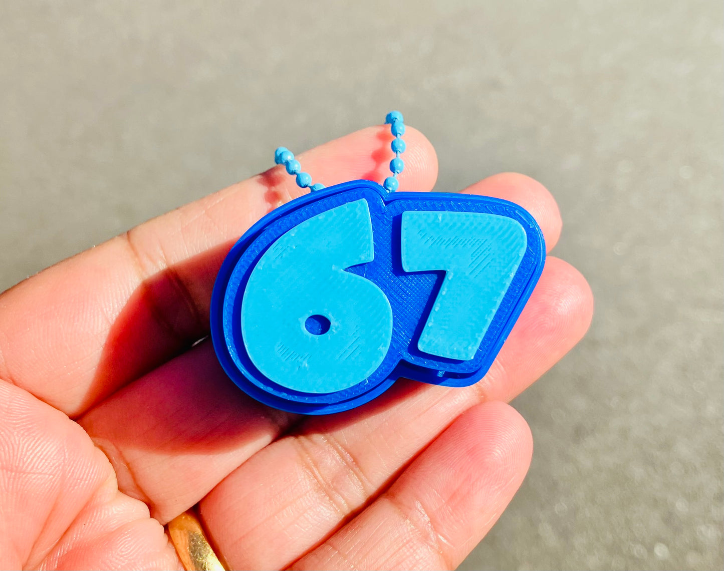 Keychain/Bagchain #15 (Blue/Sky Blue 67 Clicker)