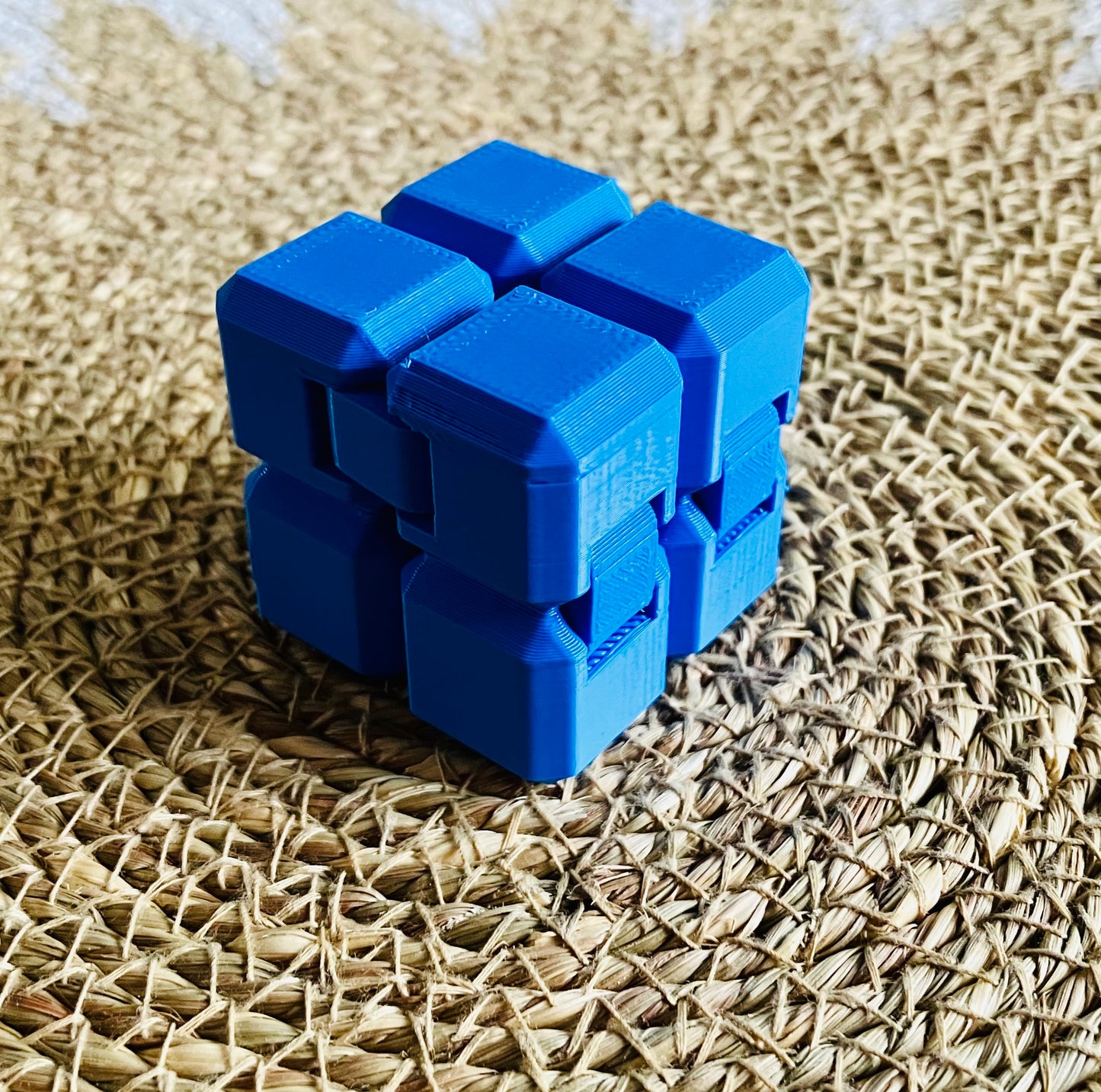 3D Printed Infinity Fidget Cube (Blue)