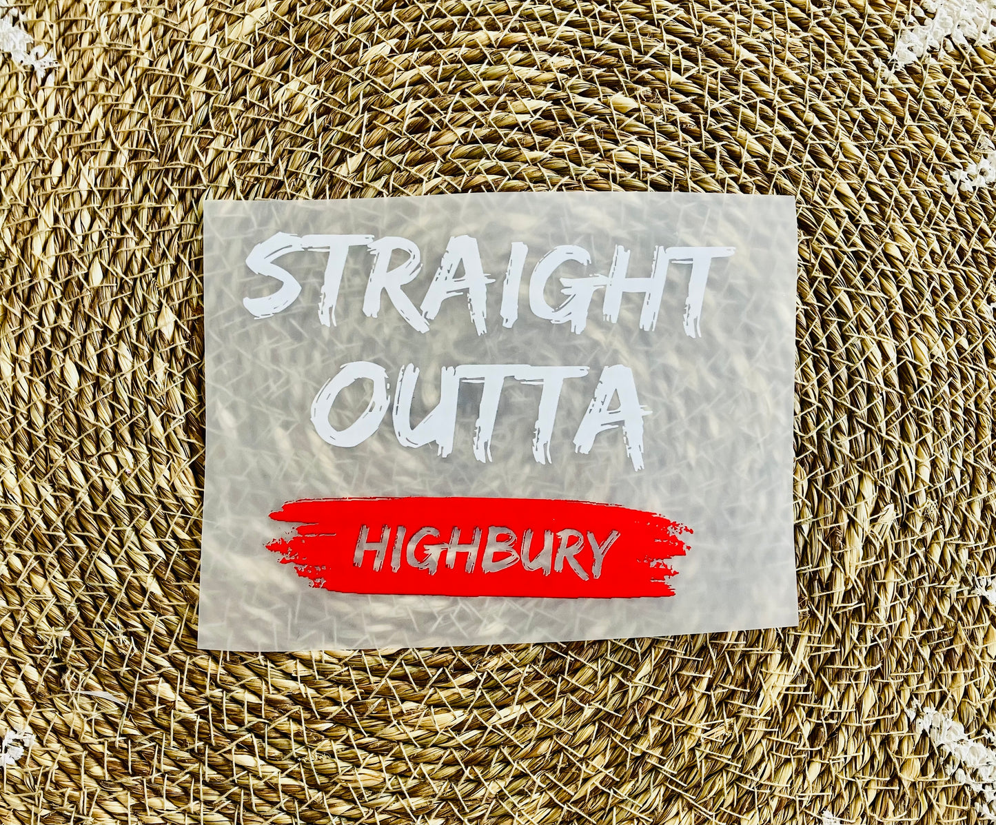Straight Outta Highbury Iron On Heat Transfer for Clothing #10