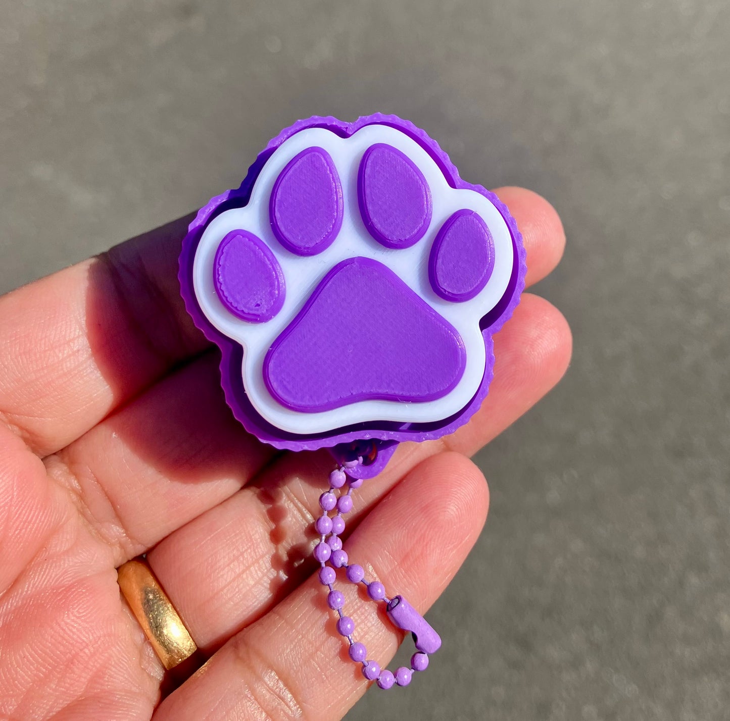 Purple Paw Clicker Keychain/Bagchain #13