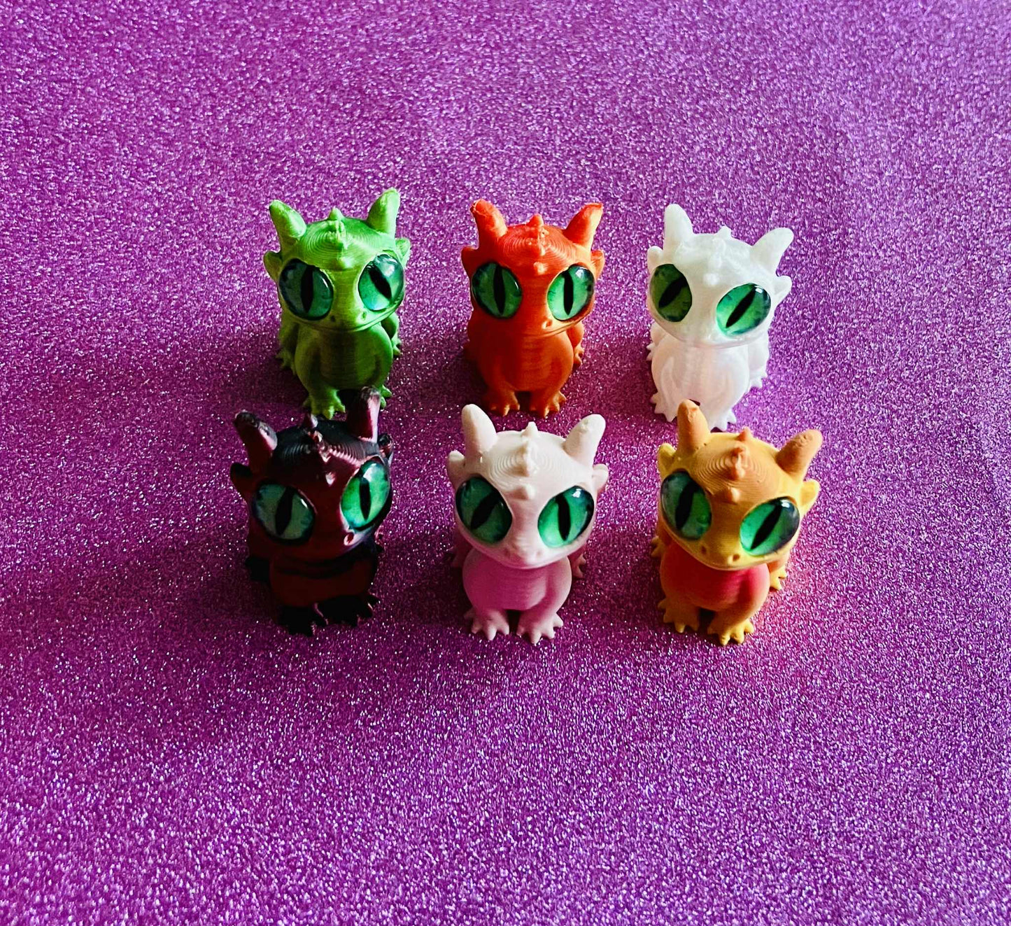 3D Printed Mini Dragons Pack of 6