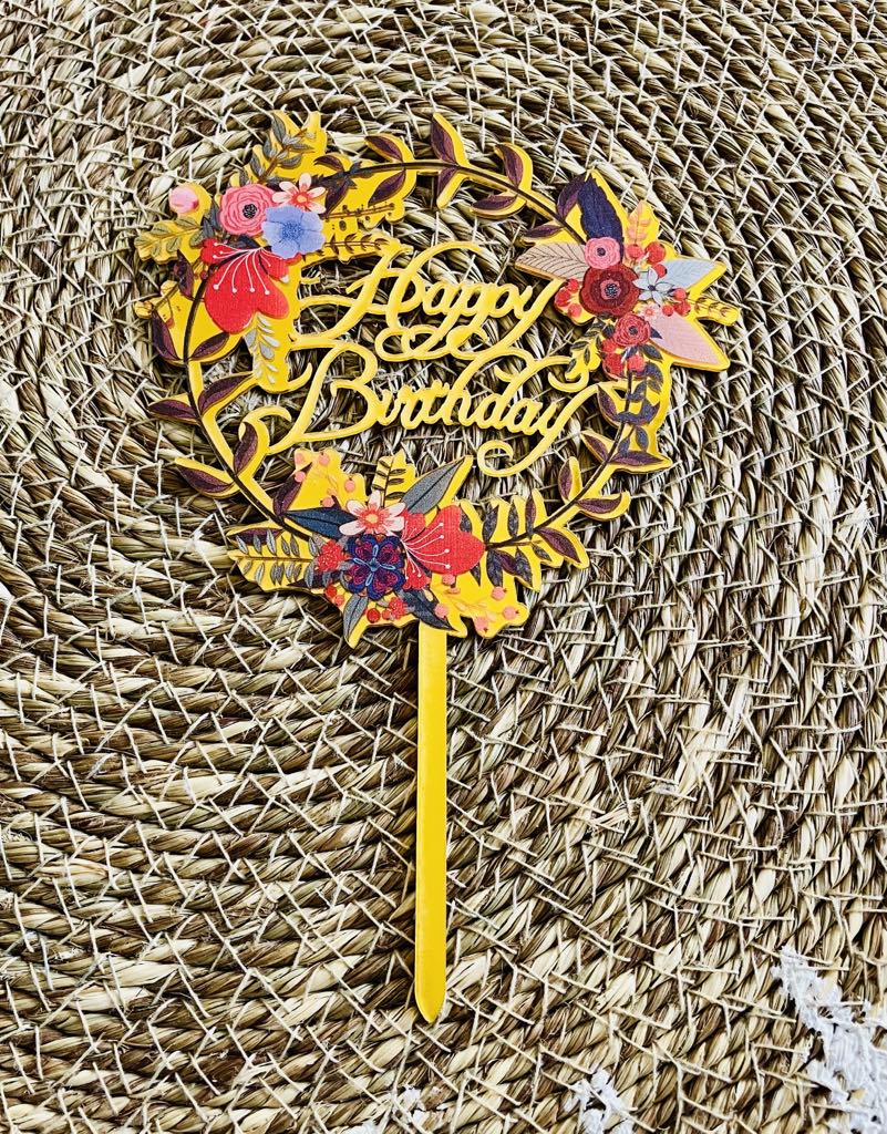 Birthday Cake Topper ^4 (Clearance)