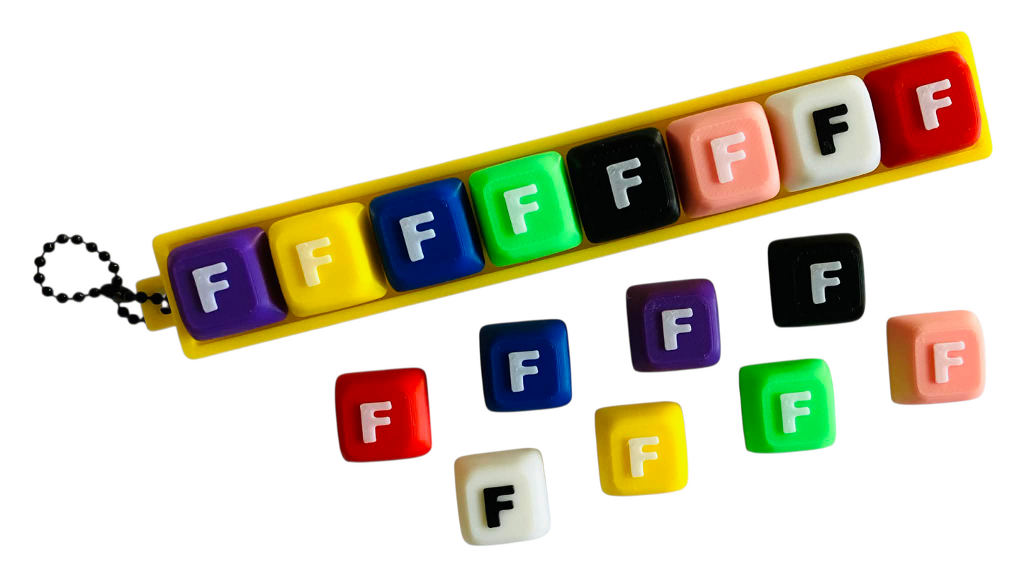 Letter "F" for Clicker Keychain