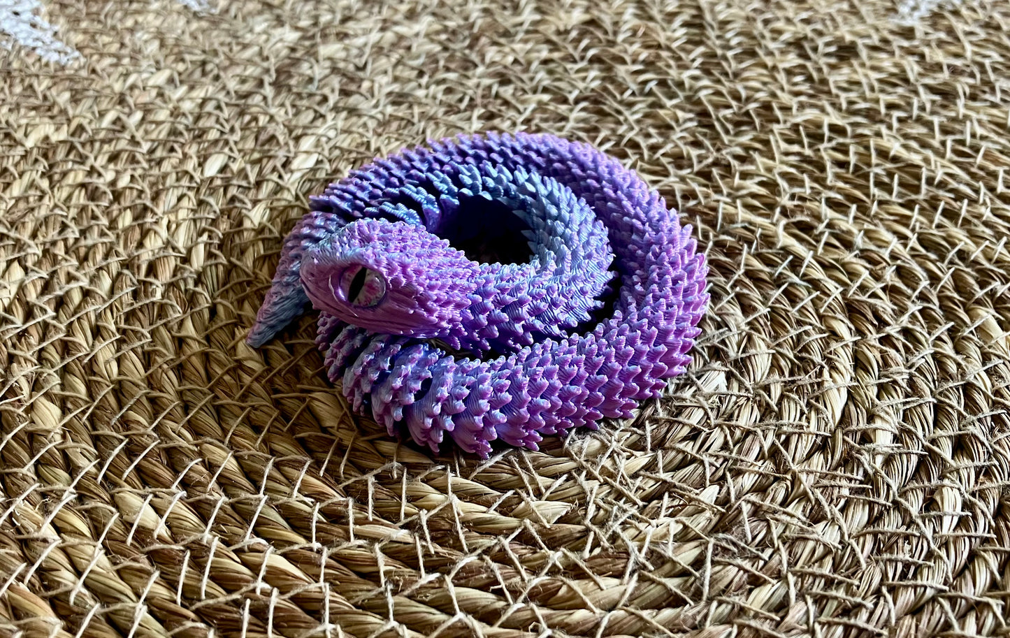 3D Printed Articulated Snake (Purple)