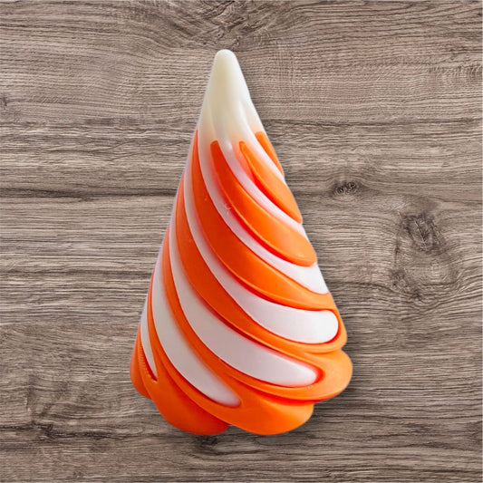 Passthrough/Spiral Cone Fidget (White and Orange)