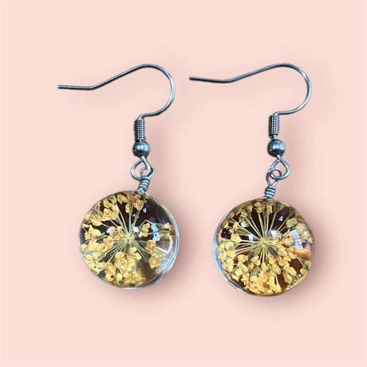 Yellow Flower Earrings