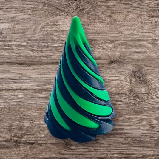 Passthrough/Spiral Cone Fidget (Black and Green)