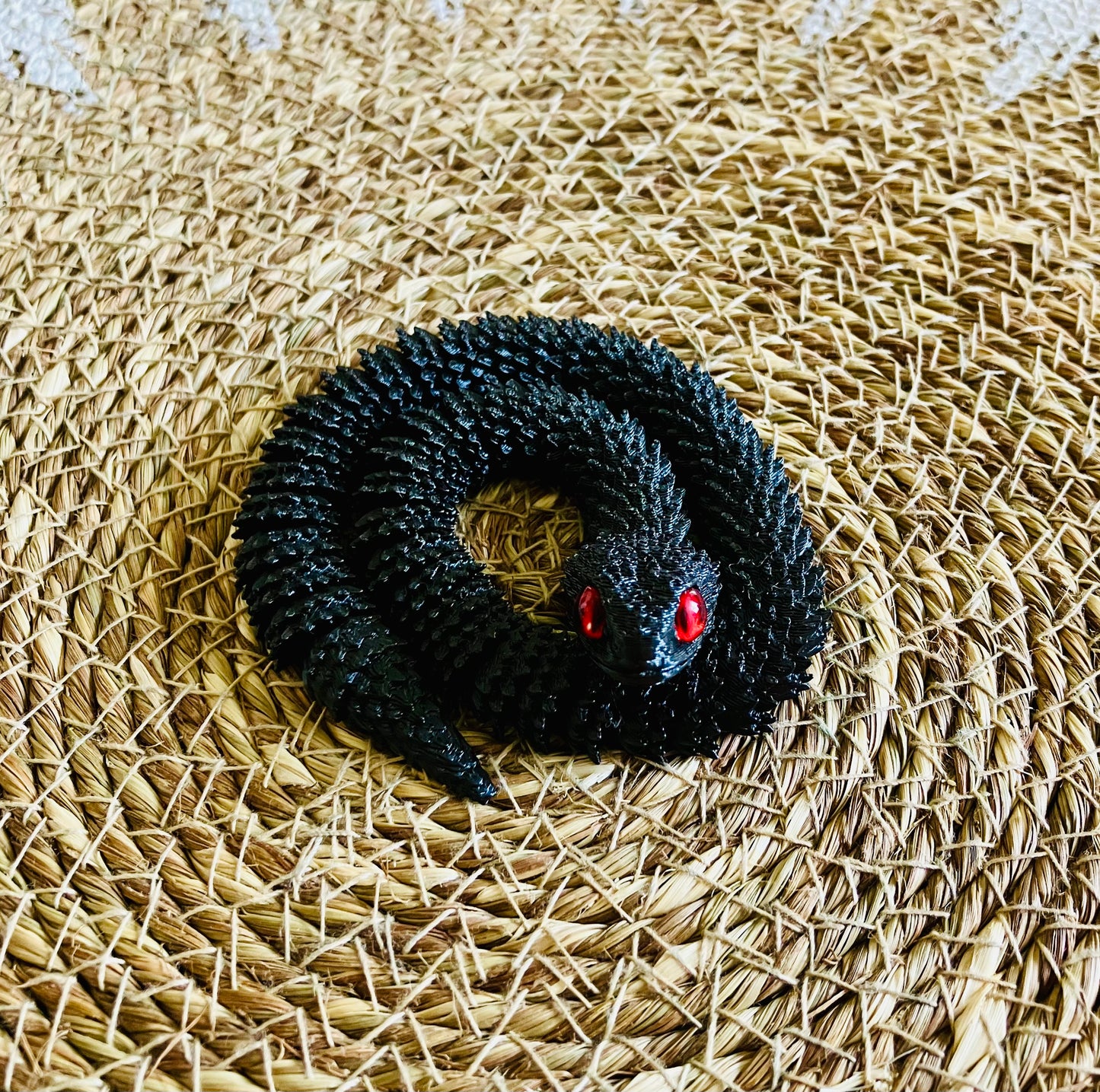 3D Printed Articulated Snake (Black)