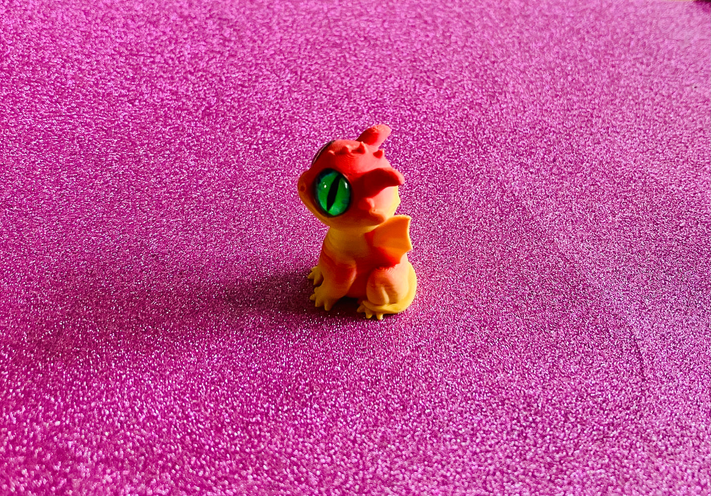 3D Printed Mini Dragon (Yellow-Orange)