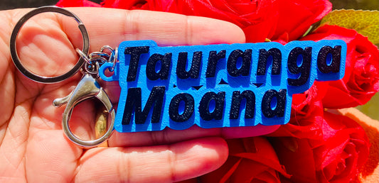 3D Printed Hand Painted Keychain/Bagchain #Tauranga Moana