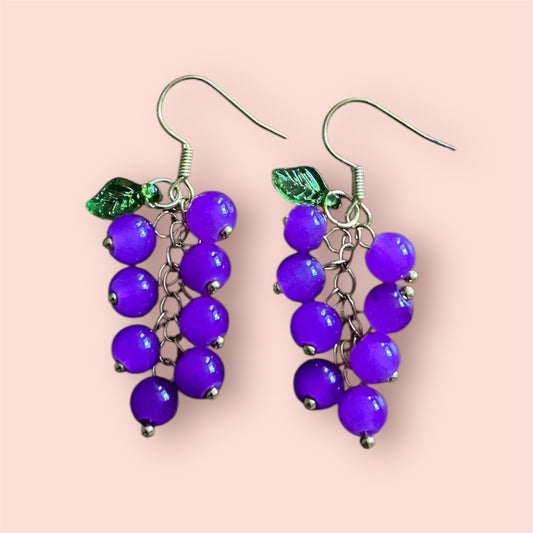 Purple Grapes Earrings