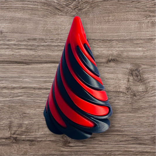 Passthrough/Spiral Cone Fidget (Black and Red)