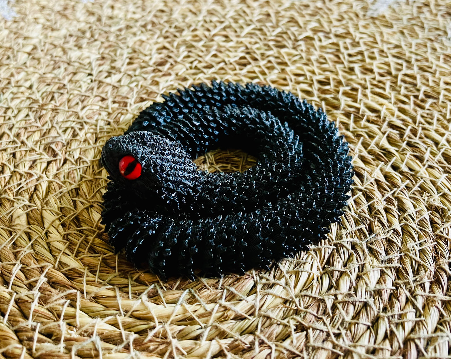 3D Printed Articulated Snake (Black)