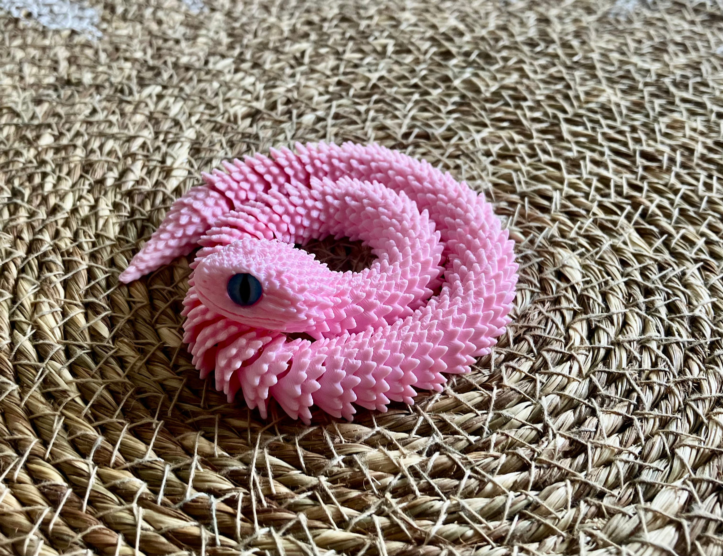 3D Printed Articulated Snake (Light Pink)