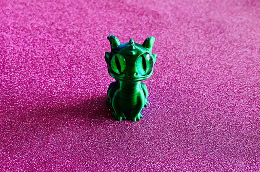 3D Printed Mini Dragon (Greenish Blue)