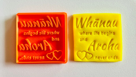 3D Printed Whānau-Aroha Doh/Clay Cutter and Stamp #38