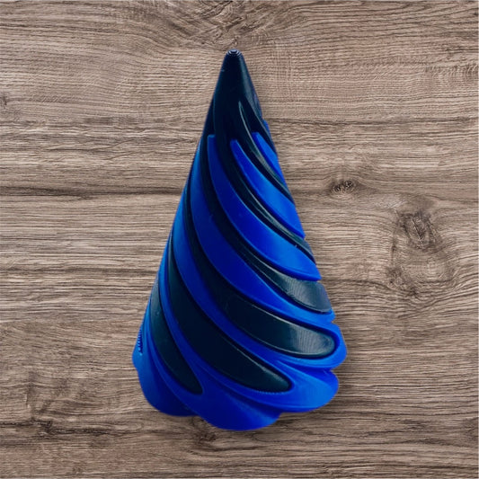 Passthrough/Spiral Cone Fidget (Black and Blue)
