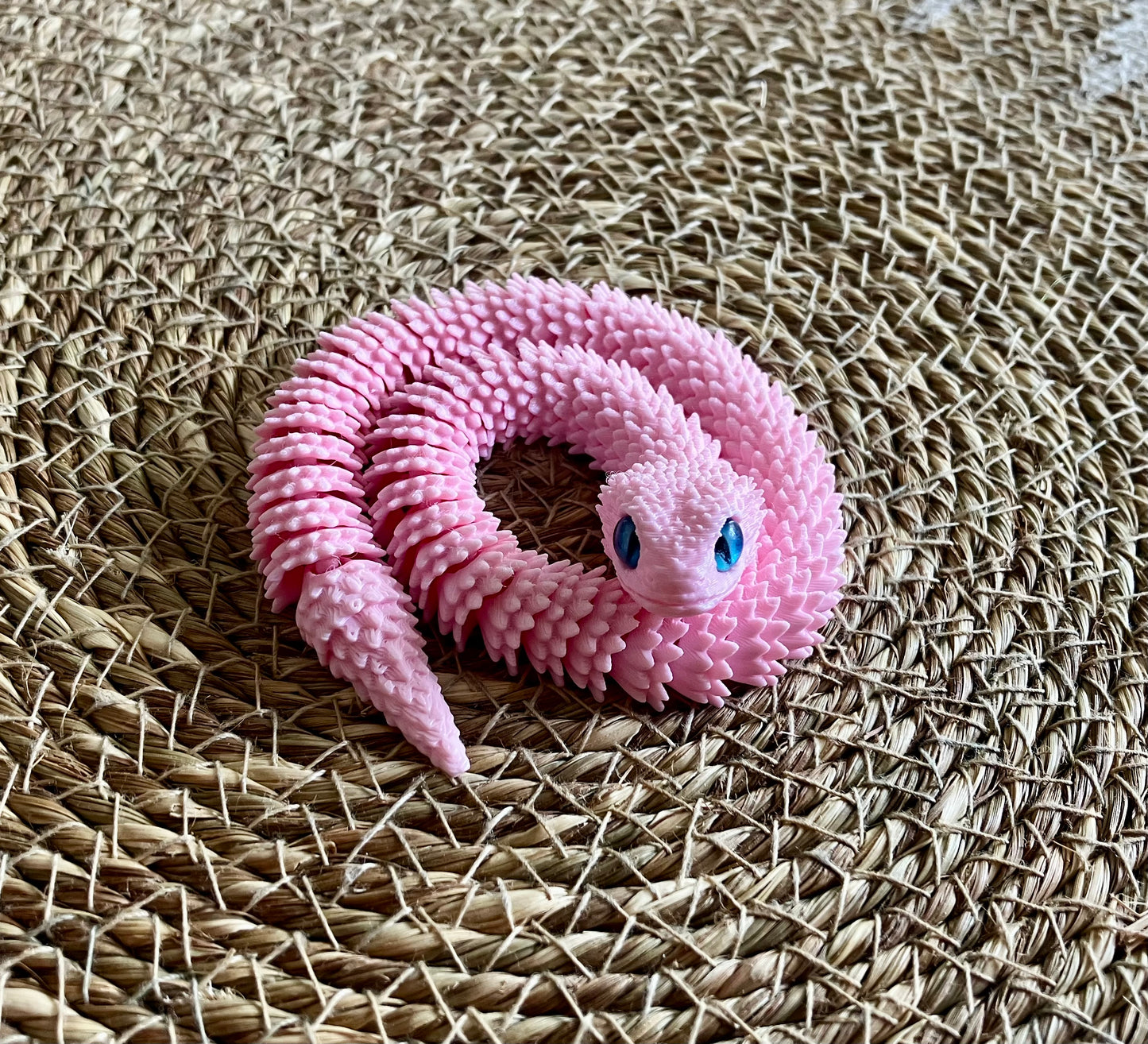 3D Printed Articulated Snake (Light Pink)