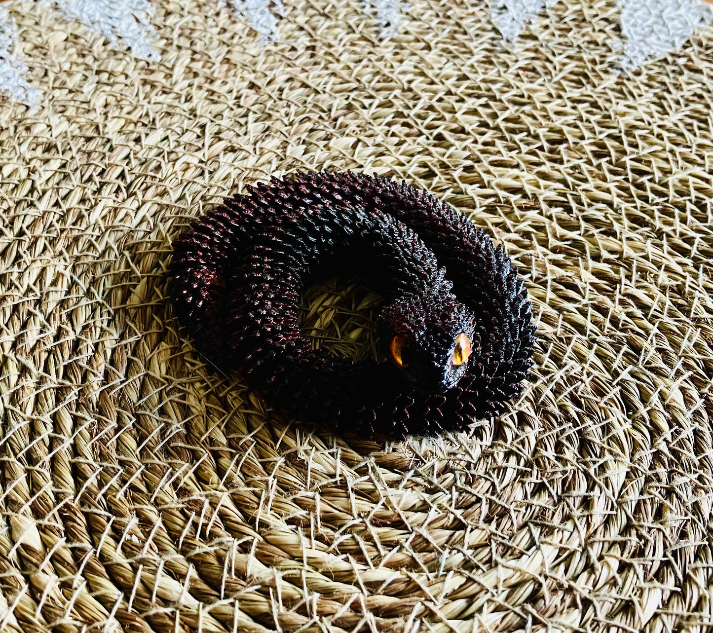 3D Printed Articulated Snake (Brownish Black)