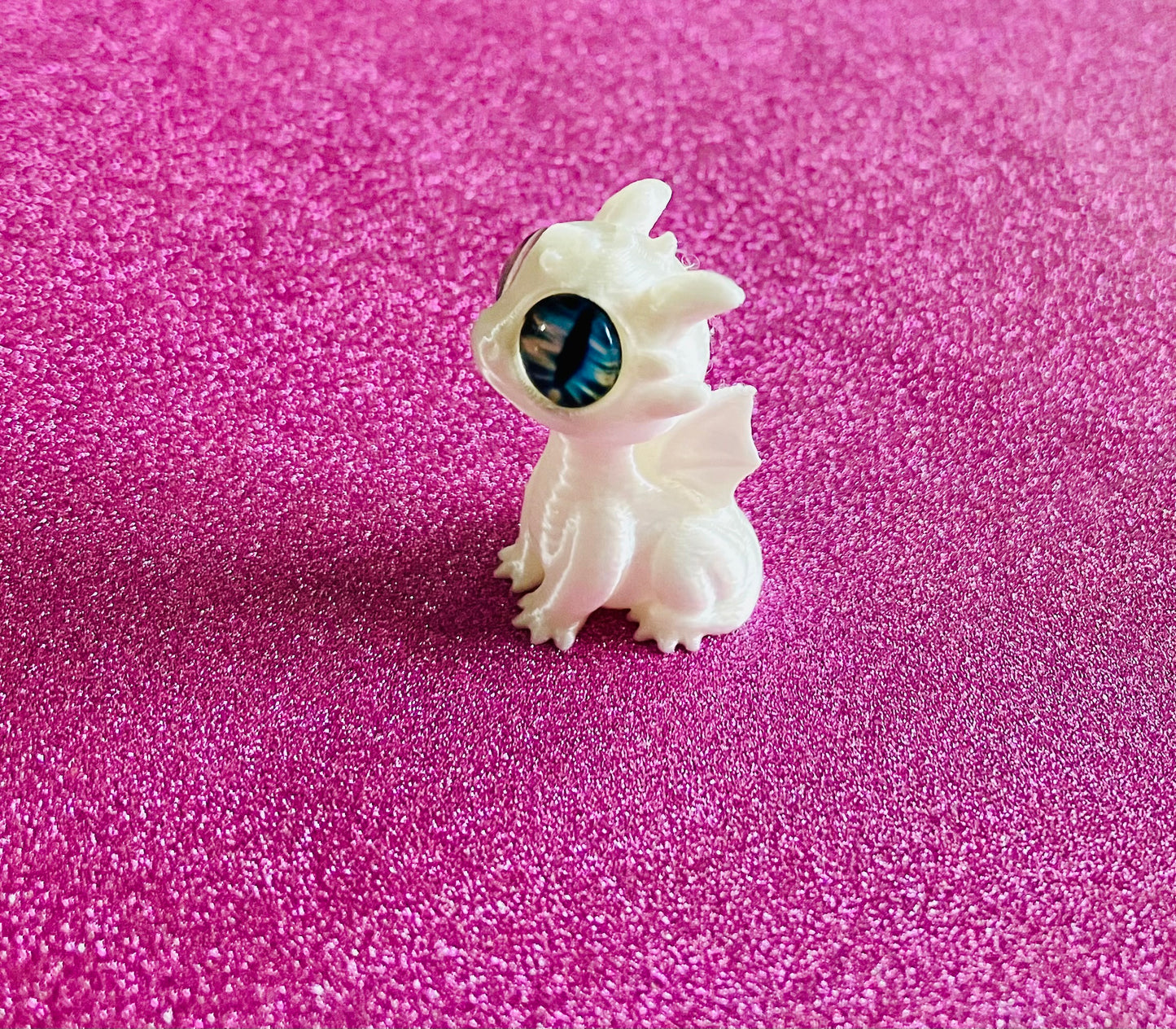 3D Printed Mini Dragon (White)