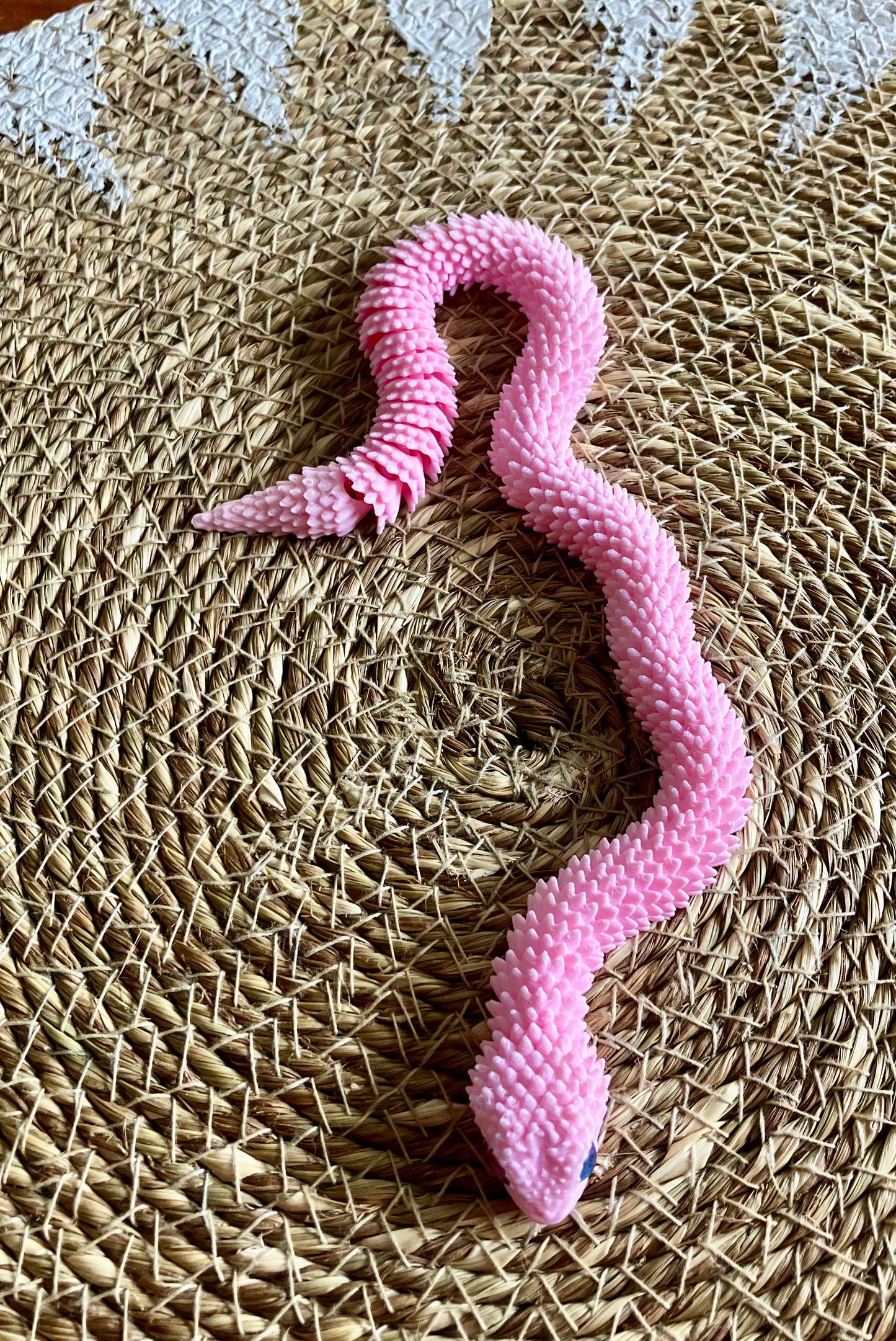 3D Printed Articulated Snake (Light Pink)