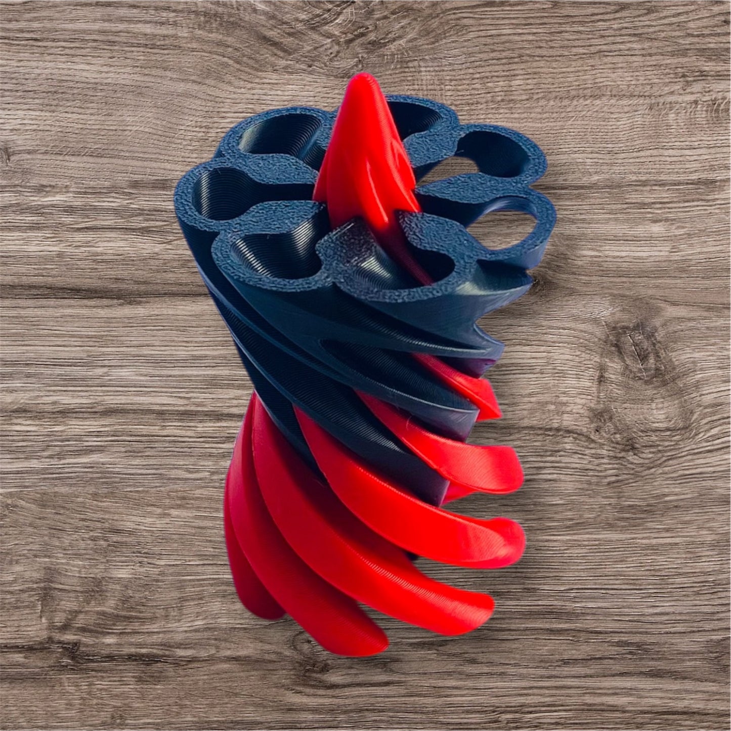 Passthrough/Spiral Cone Fidget (Black and Red)