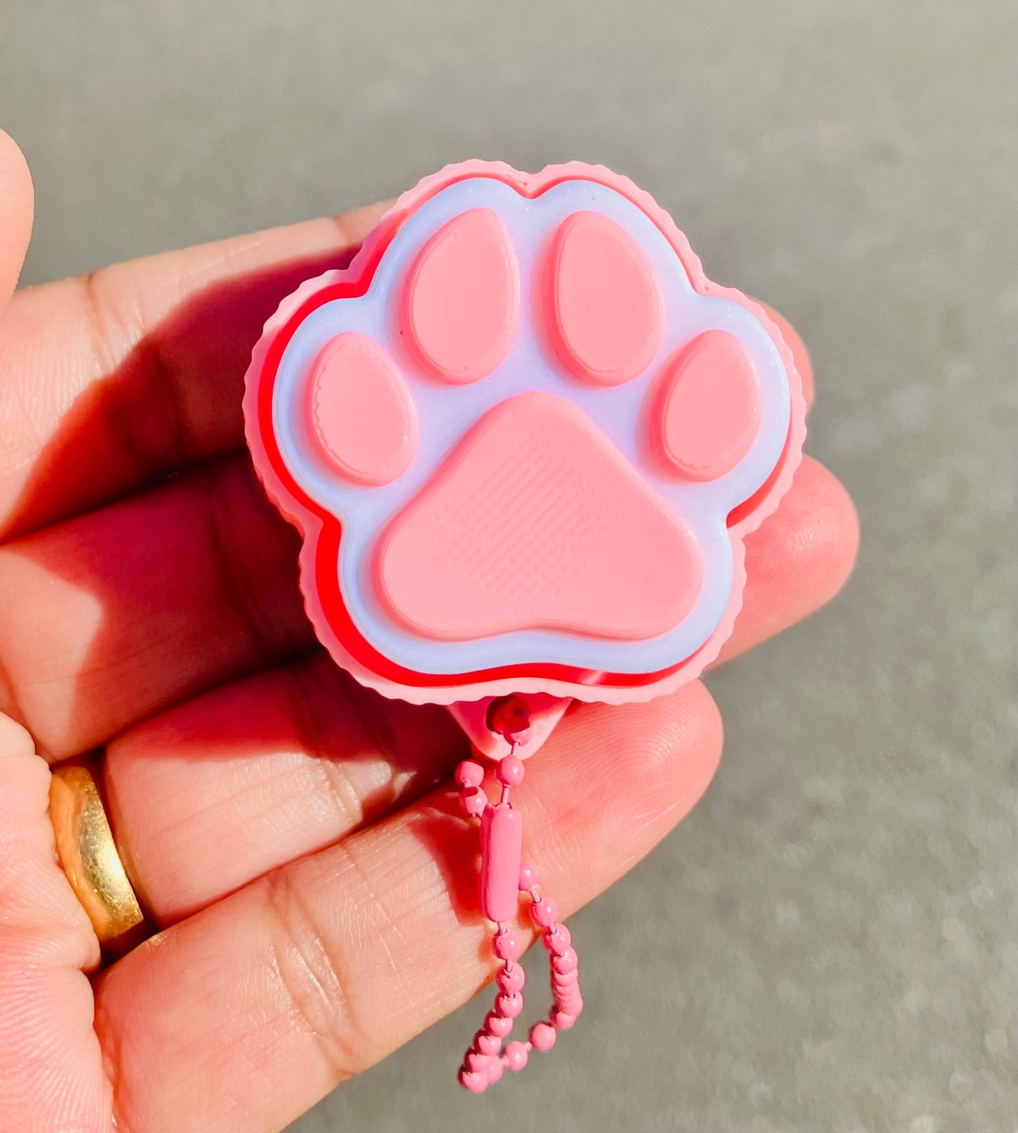 Pink Paw Clicker Keychain/Bagchain #12