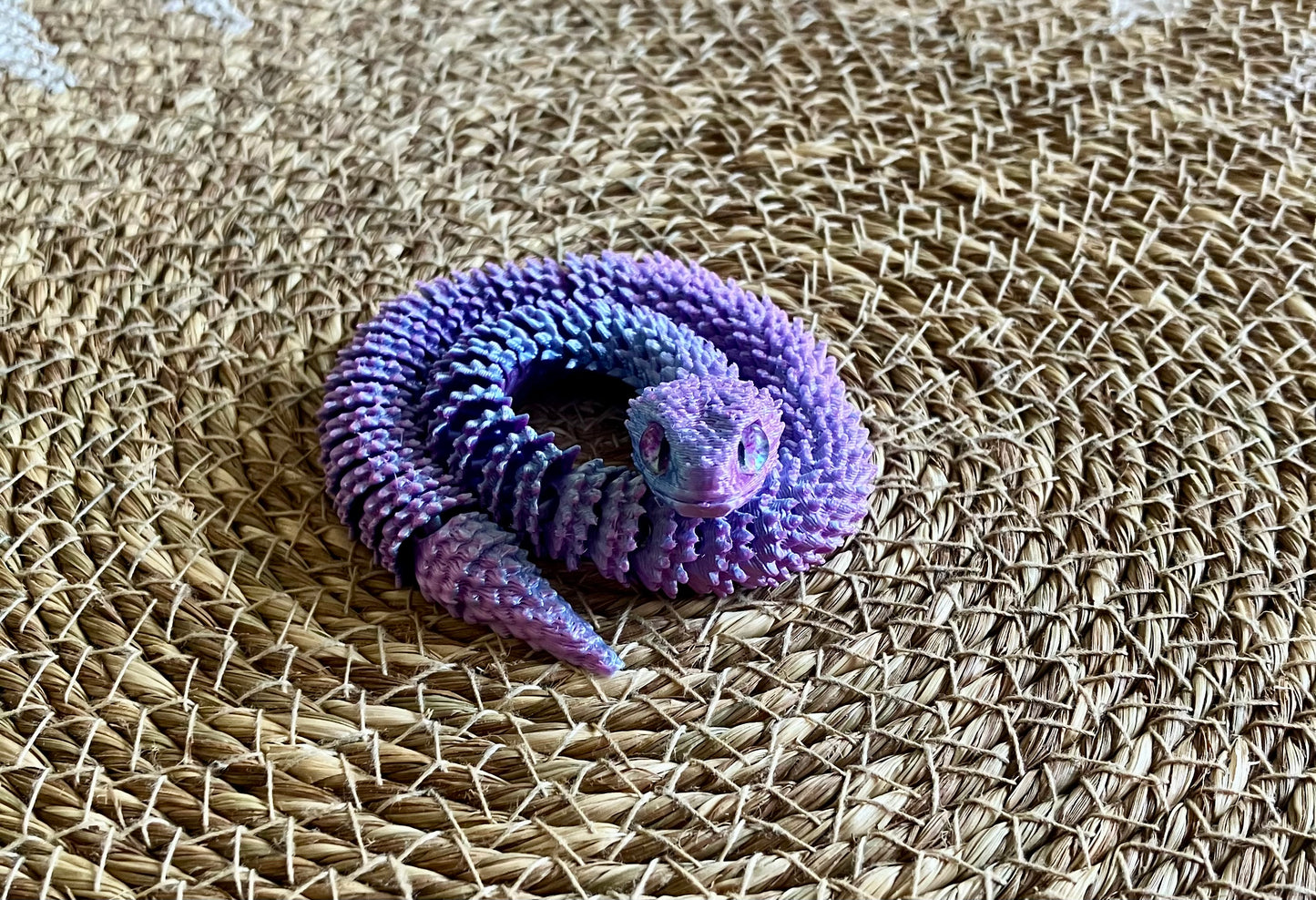 3D Printed Articulated Snake (Purple)