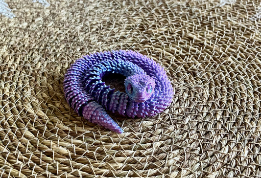 3D Printed Articulated Snake (Purple)
