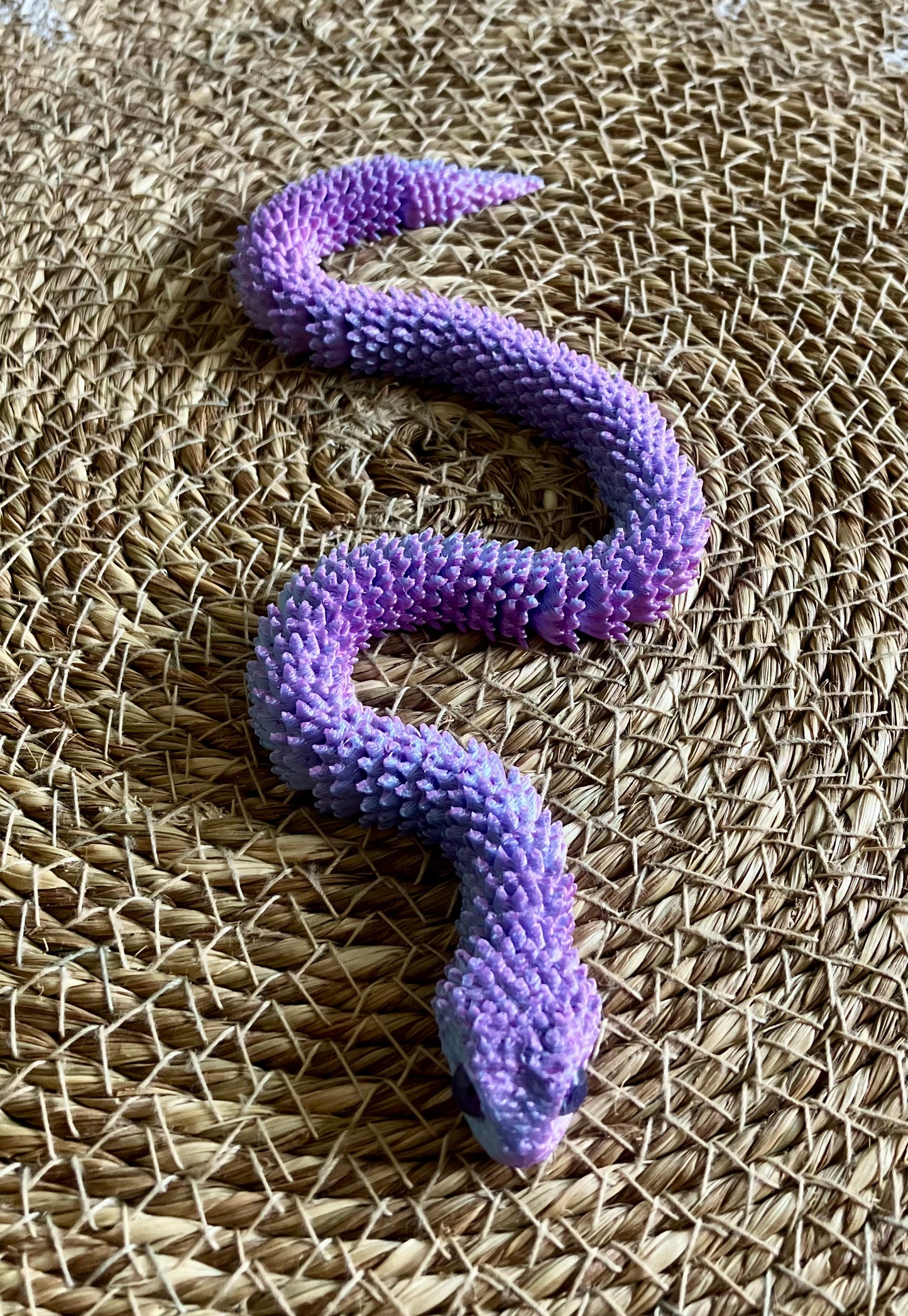 3D Printed Articulated Snake (Purple)