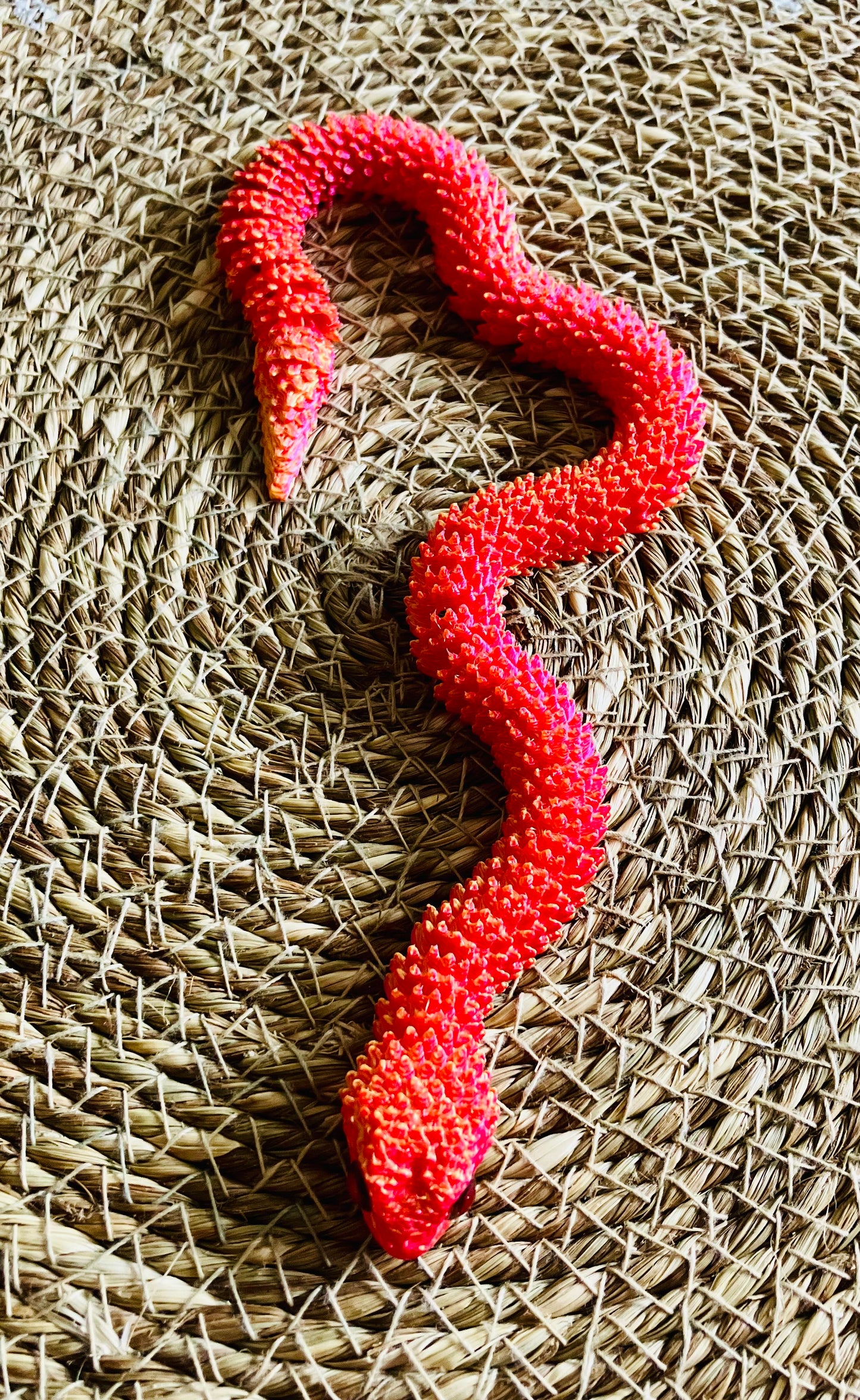 3D Printed Articulated Snake (Orange/Gold/Pinkish)