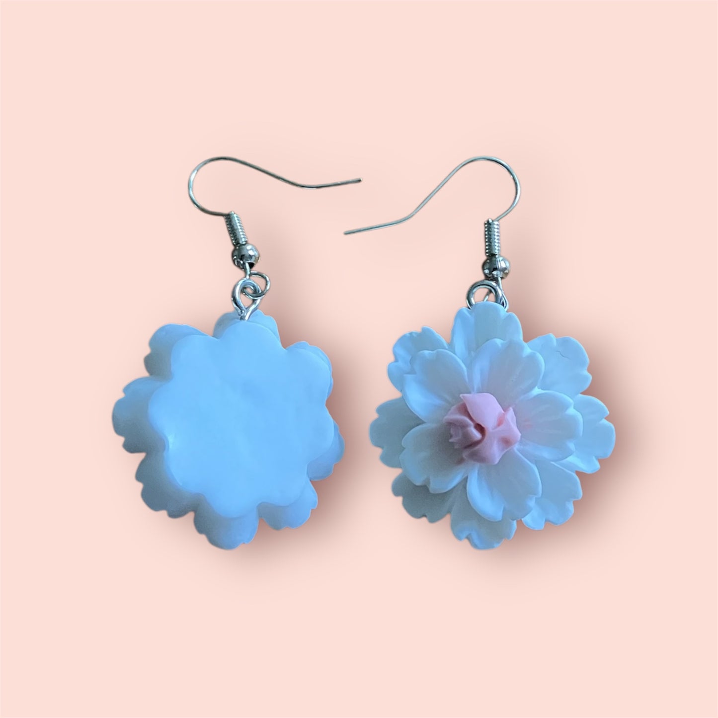 White Flower Earrings