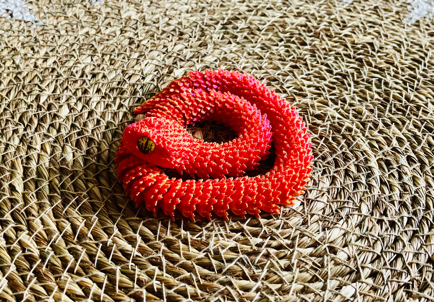 3D Printed Articulated Snake (Orange/Gold/Pinkish)