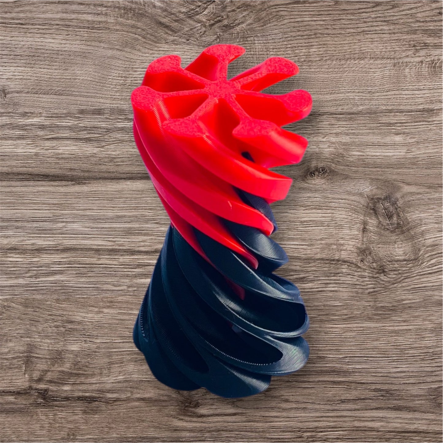 Passthrough/Spiral Cone Fidget (Black and Red)
