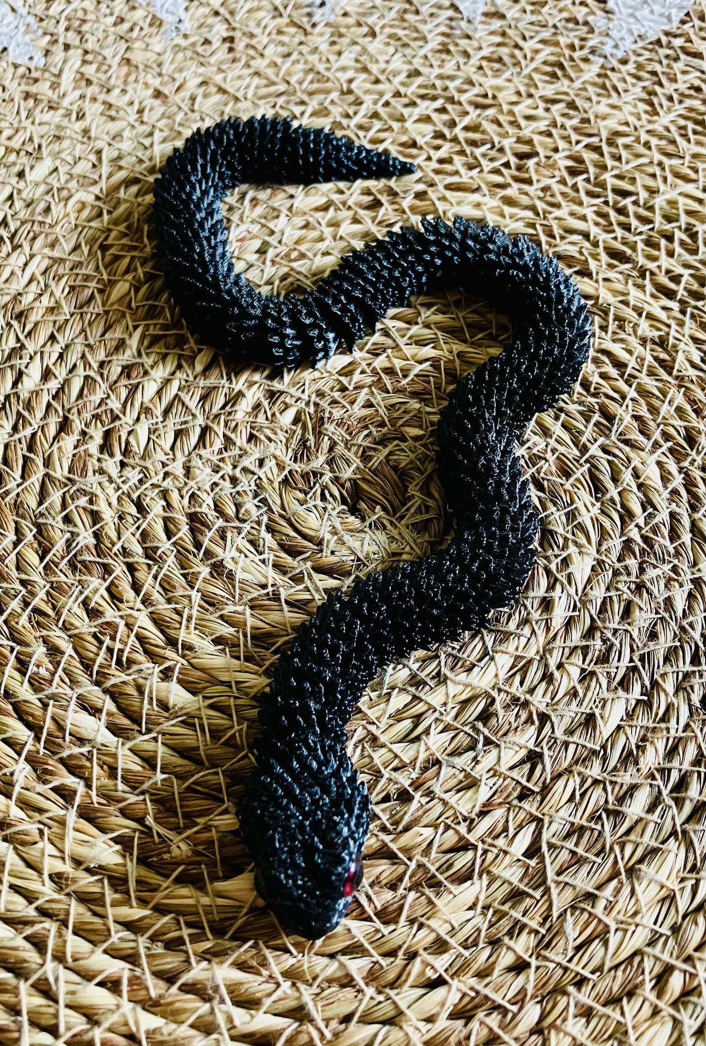 3D Printed Articulated Snake (Black)