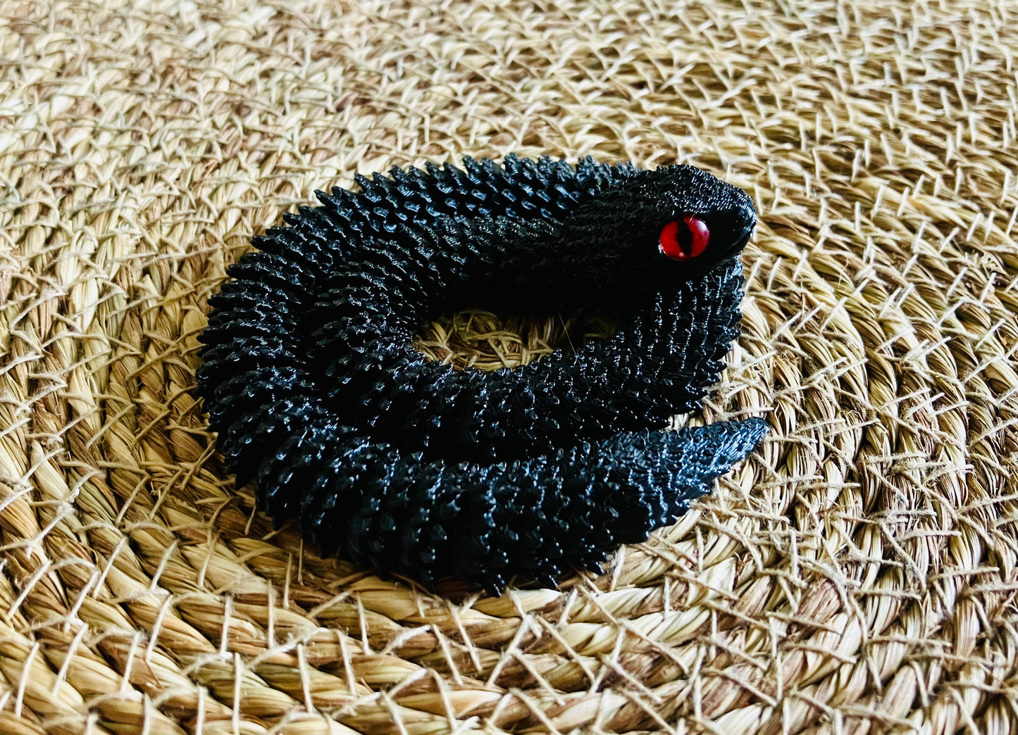 3D Printed Articulated Snake (Black)