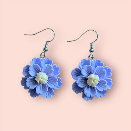 Purple Flower Earrings